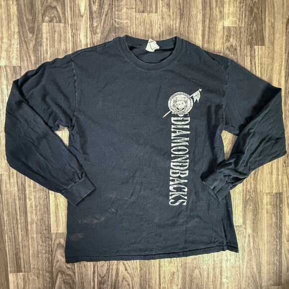 US Army Sapper Engineers Diamondbacks Skull Snake Graphic LS Tee Black M Gildan - Picture 2 of 8